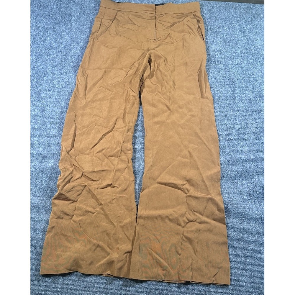 A.L.C. Lawrence Wide Leg Trousers Viscose Burnt Terracotta Pants Size 12